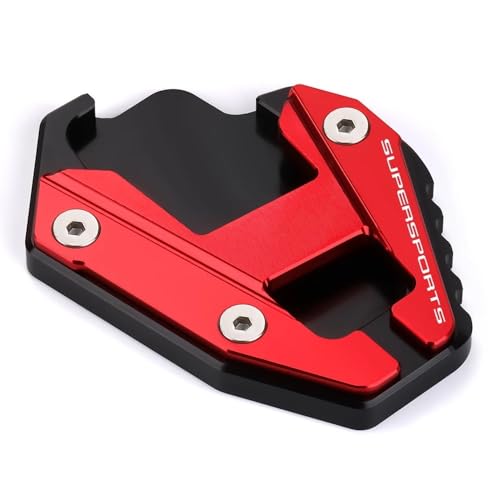 Béquille latérale de moto stable pour road trip en Supersport 950 sur sol meuble