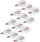 Tipp-Ex Korrekturroller Mini Pocket Mouse, 6m x 5mm, 3er Pack, Ideal für das Büro, das Home Office oder die Schule (12 Korrekturroller)