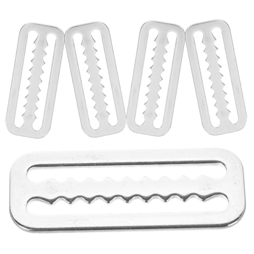 Kisangel 5Pcs Stainless Steel Diving Buckle Durable Weight Keeper with Serrated Edges for Secure Dive Belts Easy Installation for Scuba Diving and Outdoor Activities