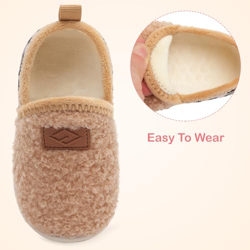 Lefflow Toddler Slippers Boys Girls House Shoes Slip on Baby Sock Shoes Lightweight Outdoor Walking Shoes2