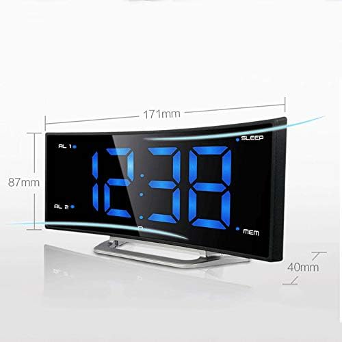 Miniatura 2 de Reloj de pared, reloj de mesa, pantalla grande, LED, pantalla curva, radio, despertador, sala de estar, dormitorio, oficina, reloj digital