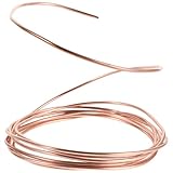 NUOBESTY Flexible Kupferrohrspule 1,6mm Außendurchmesser X 0,6mm Innendurchmesser 5m Rolle Zuschneidbares Rundrohr für Wärmetauscher und Industrieanwendungen