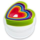 5 Pcs Heart Cookie Cutter Suit, Valentines Day Cookie Baking Mold, Multi-Size Heart Shaped Sandwich