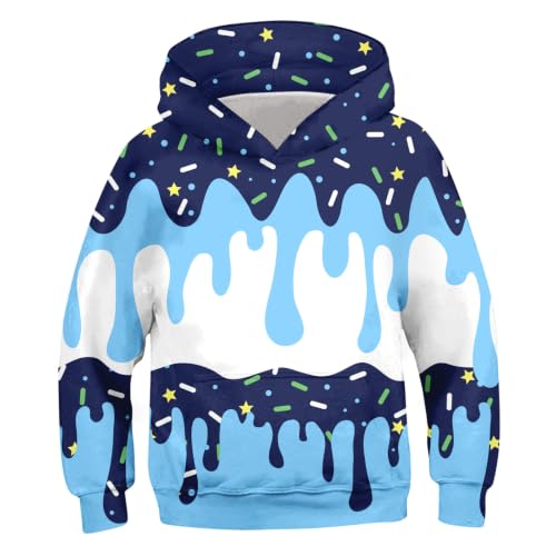 Image of Belovecol Boys Hoodies 3D Printed Hooded Sweatshirts with Pocket for 6-16Y