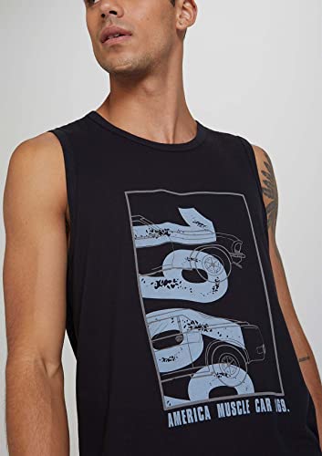 Regata Masculina Regular Em Malha De Algodão