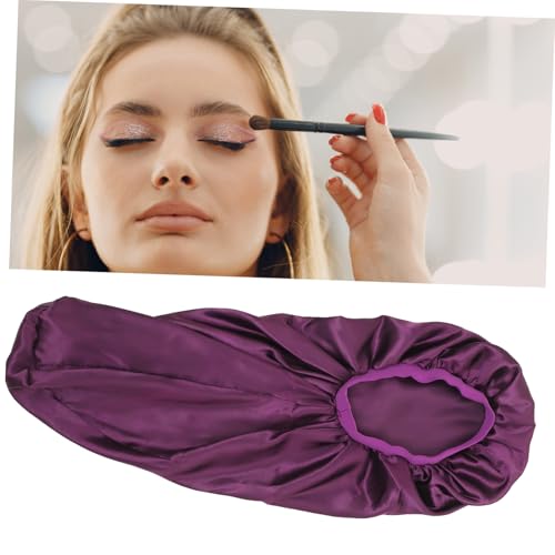 Bonnet de nuit long violet élastique protège matelas et coiffure femme - 6