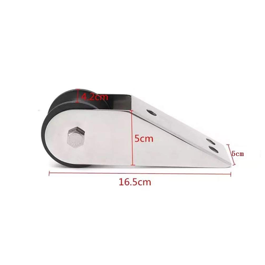 BESPORTBLE Staffa di Ancoraggio per Barca in Acciaio Inox 1 Pezzo | Rullo in Nylon, Finitura Argento, per Catena di Ancoraggio, Accessorio Marino Installazione Semplice