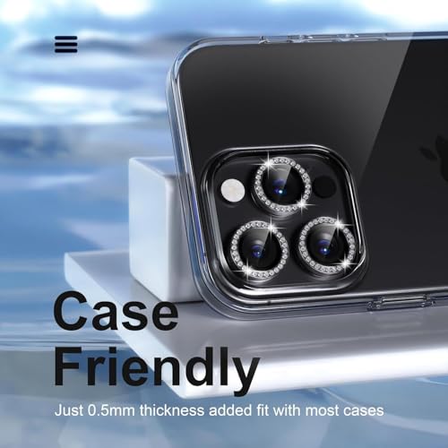 Protéger objectif iPhone 17 Pro Max contre les rayures avec les bagues diamant Omio