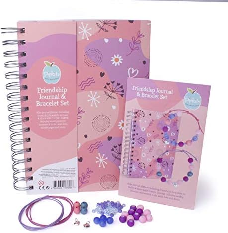 Pipkits Friendship Journal & Bracelet Making Kit for Kids Includes Stationary Journal and Friendship Bracelets Kit