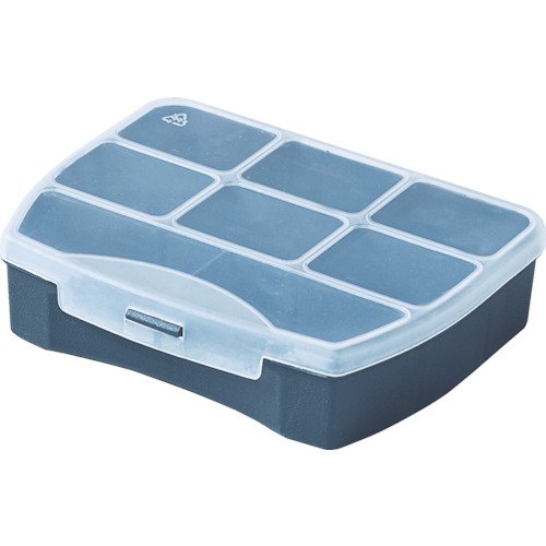 Patrol Group org12domczapg001u00a0Caja de almacenamiento Organizador Transparente Tapa 8u00a0compartimentos, negro, 100u00a0x 120u00a0x 30u00a0mm