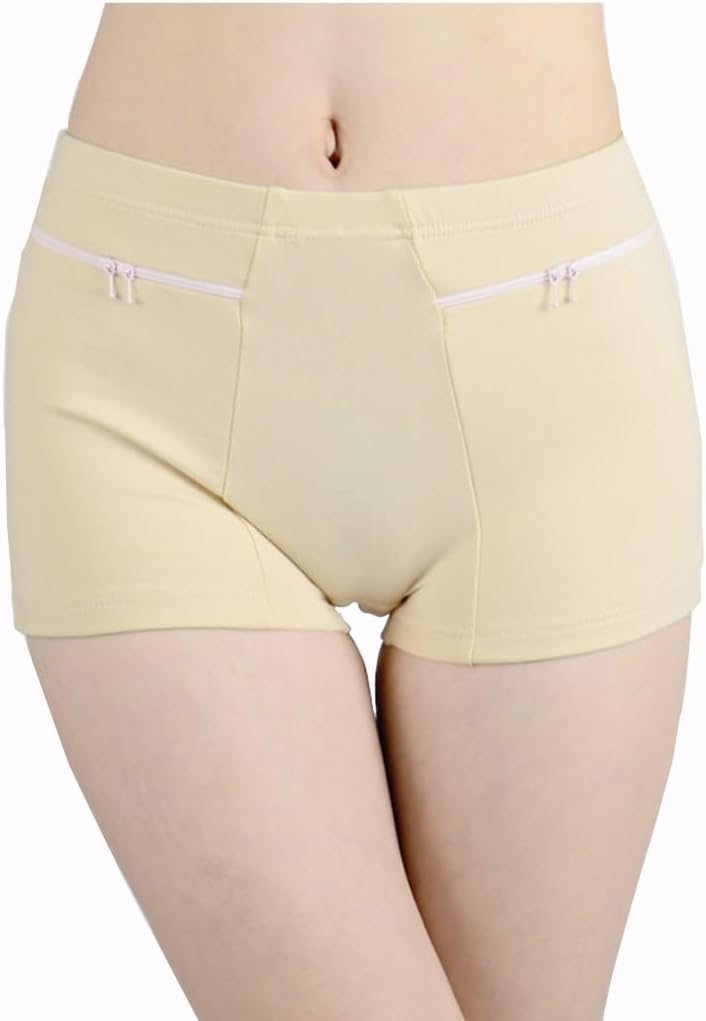 Women's Hidden Pocket Panties Travel Underwear 3/6 Packs Seamless Boxers Brief Anti Pickpocket Undergarments