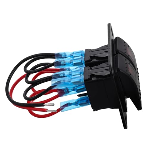Panneau à bascule aluminium marin étanche avec lumières LED rouges pour bateaux et camping-cars