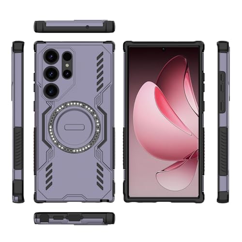 Coque Samsung S23 Ultra 5G antichoc rigide et mince de couleur violette avec charge sans fil