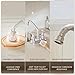 Phiestina Brushed Nickel 4 Inch Utility Sink/Laundry Faucet, 2 or 3 Hole Centerest Rotatable Swivel 360° Spout with Garden Hose Threaded End, with Water Supply Line, BF027-8-BN