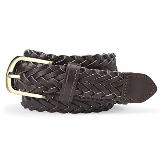 The Children's Place boys Braided Belt, Brown, 4 7 US