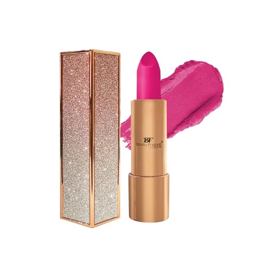 Beauty Forever Semi Matte Lipstick with Vitamin E, Plumping and Long Lasting, 3.6gms (582 Hot Pink)