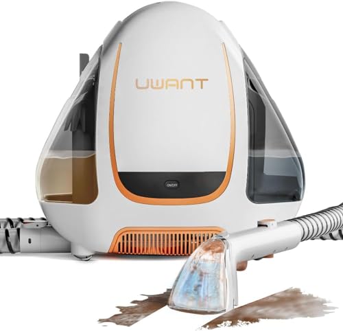 uwant B100 Lavatappezzeria, Lava Divani e Aspira Acqua,Aspira Liquidi per Auto, Adatto per Tappeti, Divani e Tende, 450W, 12000Pa, 70DB