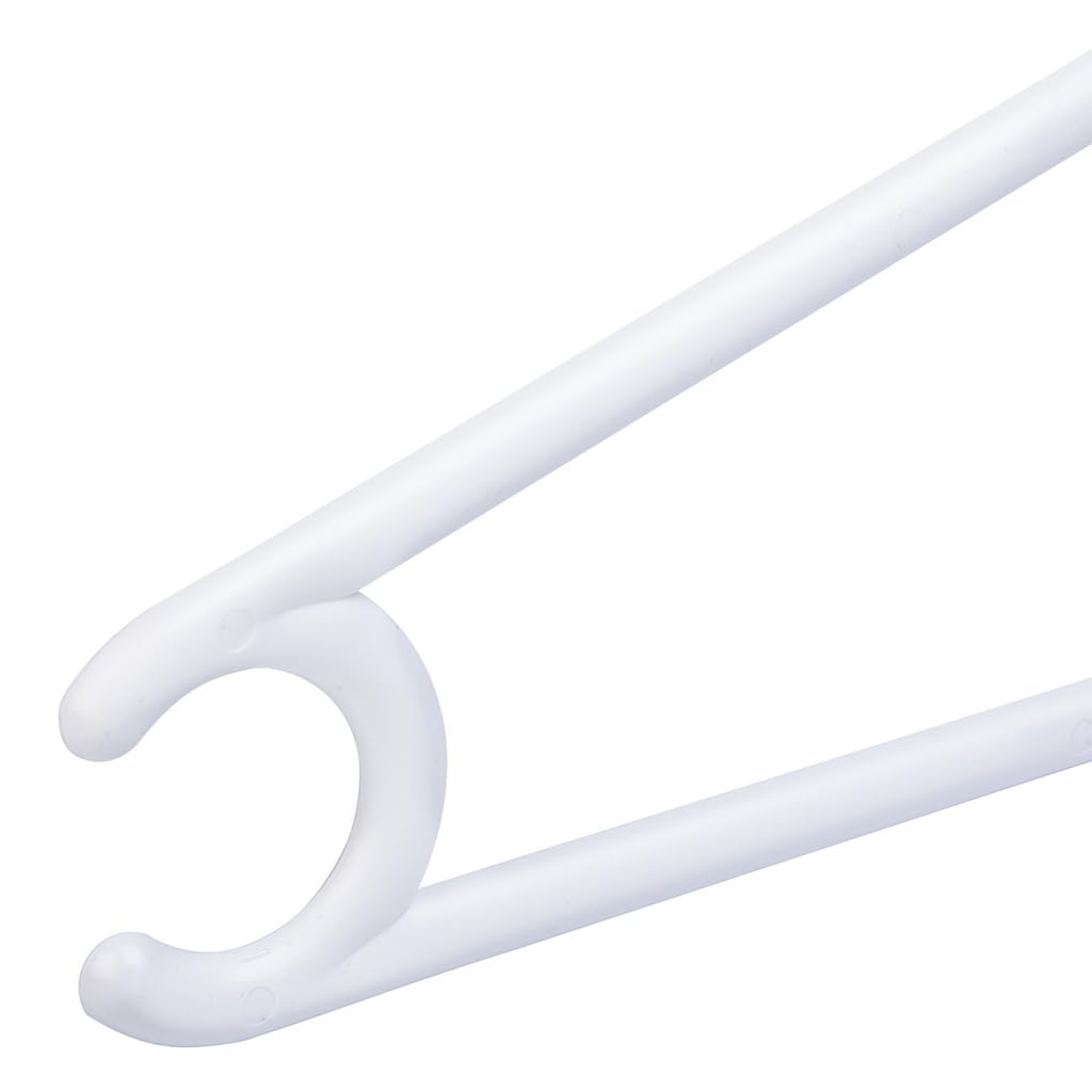 Super Perchas de Plástico Resistentes para Adulto | Color Blanco | Pack 72 Unidades | Tamaño 42x21 cm | Perchas Ligeras y Reforzadas para Abrigos, Trajes y Chaquetas - Fabricado en España