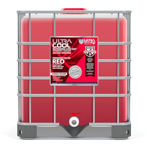 ULTRA 1PLUS Oat NAPS Free Extended Life Antifreeze + Coolant (50/50, Red, 250 Gallon Tote)
