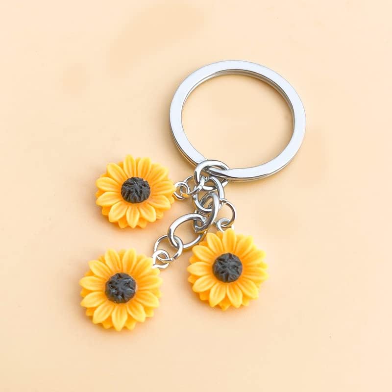 Miniatura 3 de Kilener Llaveros de girasol, regalos para mujeres y niñas, accesorios de llavero de girasol, recuerdos de fiesta, regalo de cumpleaños, regalo de