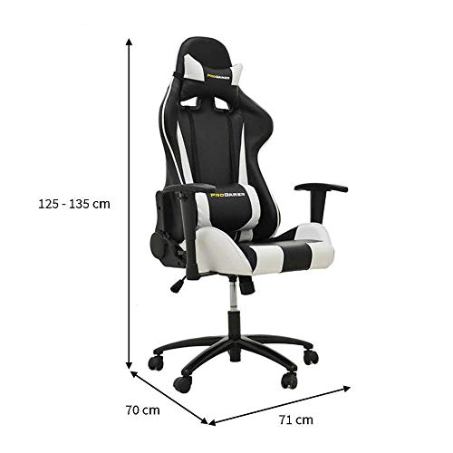 Cadeira de Escritório Gamer Stilo Preto e Branco