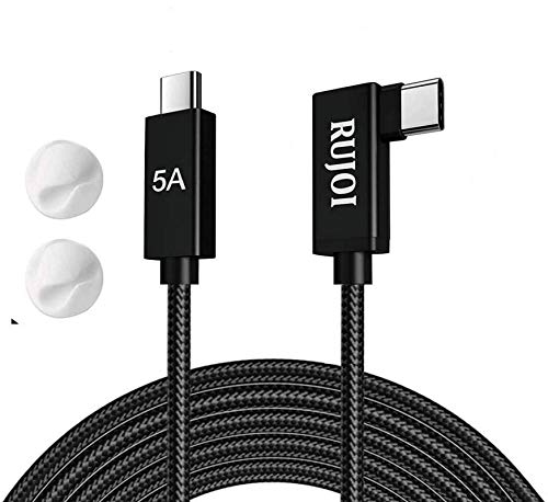 RUJOI Long USB C to USB C Cable 10FT,10Gbps Link Cable for Quest 2 / Quest 1 / Rift S,USB 3.1 Type C to C High Speed Data Transfer Charging Cord for 4K@60HZ Video,Oculus VR Headset and Gaming PC