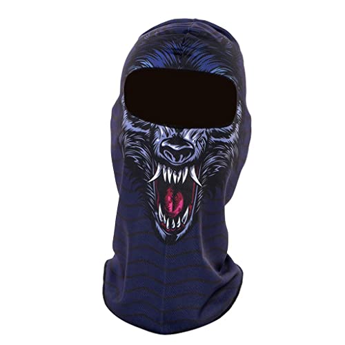 Gepnoo Balaclava Respirável Cara Máscara Completa Chapéu à Poeira, Desenho animado B, 43x25cm
