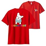 [ダイワプリント] キッズ 両面フルカラープリント オリジナルTシャツ 速乾 子供用 チームT LINE メールで簡単データ入稿! ギフト プレゼント包装 4.4オンスドライ Tシャツ DTFプリント(W00300-KIDS) (JP, 身長, 130, レッド)