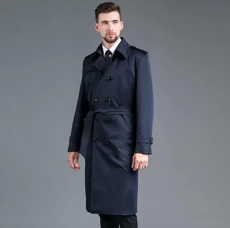 海外最新 Msymay トレンチコート メンズ ビジネスコート ダブルブレスト スプリング ロング丈 細身 アウター 春服 ピーコート Pコート ジャケット チェスターコート スリム コート ジャケット Proksi Si