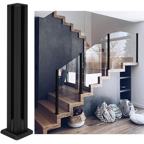 Kit de Postes de balaustrada de Vidrio Negro para terrazas y balcones 2