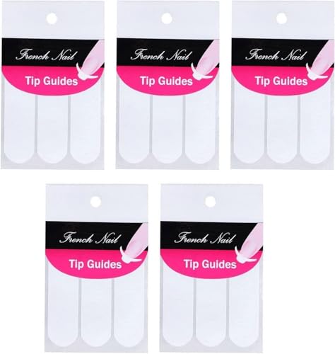 240 Pcs White Nail Sticker, Manicure Nail Art Tips Form Guide Sticker Edge Tape DIY Stencil Tool Stickers Decals
