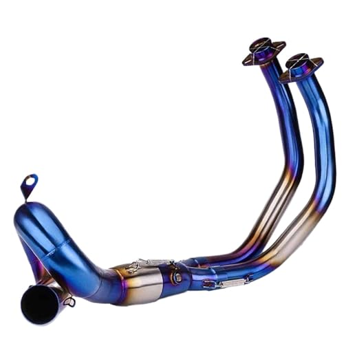 Section avant d'échappement collecteur acier titane moto Yamaha MT07 2014-2024