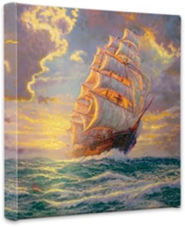 Thomas Kinkade Courageous Voyage 14 x 14 Gallery Wrapped Canvas