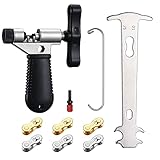 QWDLID Bike Chain Tool Kit with Chain Cutter, Bike Chain Wear Indicator, 6 Pairs Bicycle Missing...