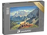 Puzzle classique de qualité dans une boîte anthracite avec l'image du puzzle comme modèle