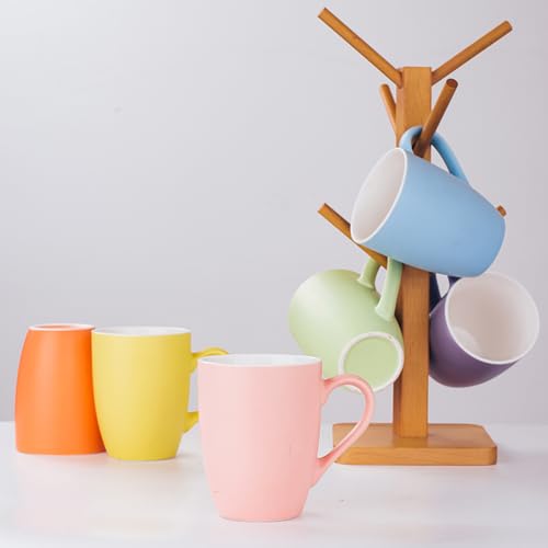 Taza de café cerámica 350ml con asa color rosa miniatura 5