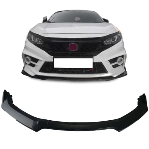 ROBUST 3 Pcs Universal Gloss Black Front Bumper Lip Guard Splitter Protector Spoiler
