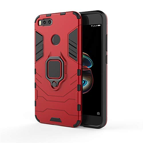 Coque Xiaomi Mi 5X / Mi A1, CHcase 2 en 1 Armour Style Robuste Hybrides Double Couche Armure Defender TPU + PC Hard Coques Case Cover avec Support Magnétique Car Mount pour Xiaomi Mi 5X / Mi A1 -Red