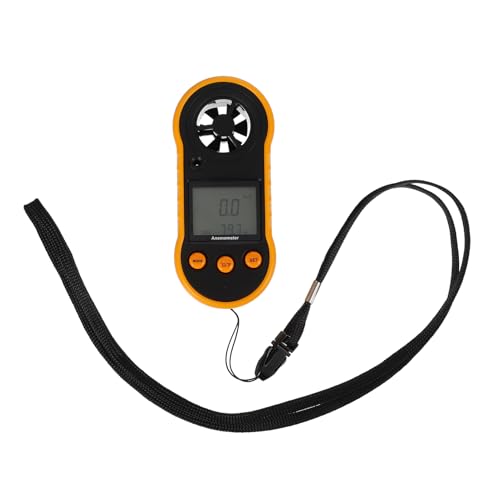HANABASS 1 Pieza Medidor Digital de Viento Portátil con Retroiluminación Anemómetro de Mano para Medición de del Aire Diseño Ergonómico y Alta Precisión para Interiores y Exteriores