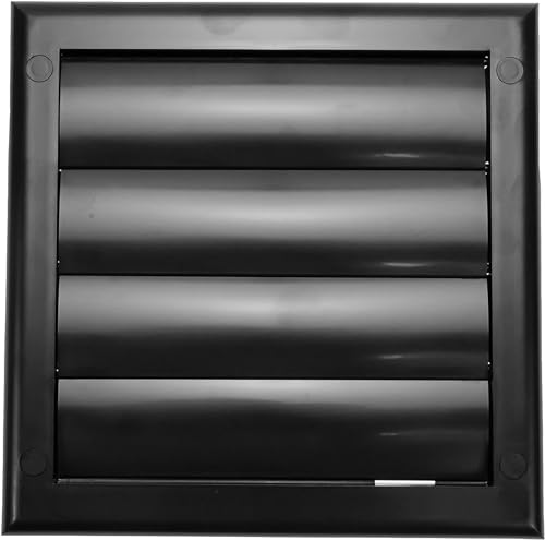 Vent Systems 125 mm Couvre-ouïe d’aération – Noir – Hotte d’aération pour sèche-linge – Couvre-ouïe d’aération pour canal de sèche-linge...