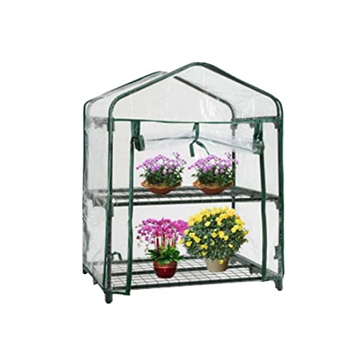 Qaqe Greenhouse Tents,Mini Small Greenhouse For Plant,Portable Plant Gardening Greenhouse Tent,Durable Pvc Cover With Roll-Up Zipper Door For Garden,Patio(Only Cover) Transparent #TOP4