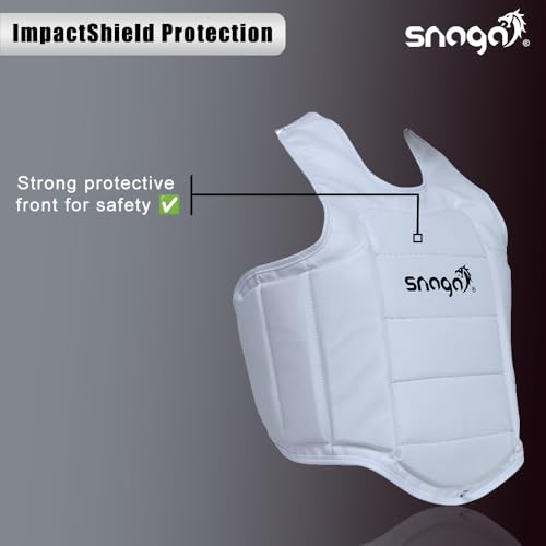 Image of Snaga Taekwondo, Karate, Boxing and Kickboxing Chest Guard for Enhanced Protection and Comfort During Training and Competitive Events (Large)