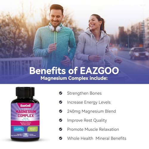 Image of Magnesium Supplement - Magnesium Complex- 3 Forms: Magnesium L-Threonine, Glycinate & Taurate - Supports Relaxation & Brain Health, 90 Veggie Capsules