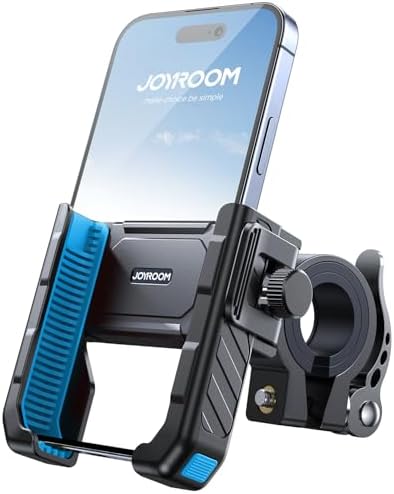 JOYROOM 2026 Fahrrad Handyhalterung, Anti Shake Stoßdämpfender mit 1S Schnellverschluss, Universelle Handyhalterung Motorrad für 4.7-7.0 Zoll Smartphones, Kompatibel für iPhone 18/