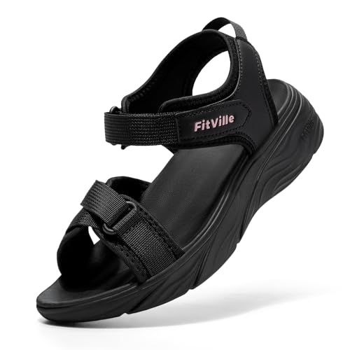 FitVille Women's Wide Platform Sandals