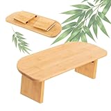 M.J COMFY-LIFE Folding Bamboo Meditation Bench Portable Zen Stool Lightweight Kneeling Prayer Stool Sitting Stool Meditation Seat Outdoor Camping Stool Foldable Stool for Yoga Travel Home Use