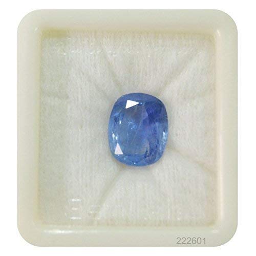 KUBER GEMSNatural Blue Sapphire Stone 2.25 Ratti / 2.00 Carat Certified Blue Sapphire/Neelam Precious Loose Gemstone A+++ Quality