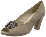  HIRSCHKOGEL Damen 3007803 Peeptoe Pumps, Beige (Taupe 066), 36 EU