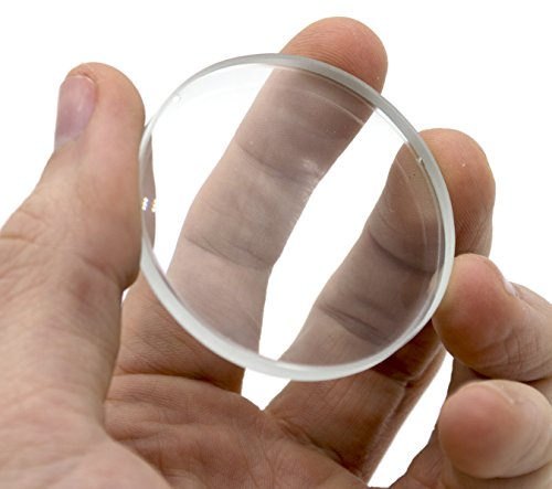 Image of Double Concave Lens, 100mm Focal Length, 2 inch (50mm) Diameter - Spherical, Optically Worked Glass Lens - Ground Edges, Polished - Great for Physics Classrooms - Eisco Labs