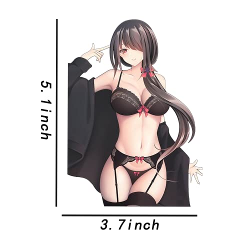 Higimono 5.1" For Kurumi Tokisaki Beautiful Anime Car Decals Trunk Lid Laptop Bumper Car Window Motorcycle Helmet Scratch-Proof Vinyl Car Stickers (C) #TOP2
